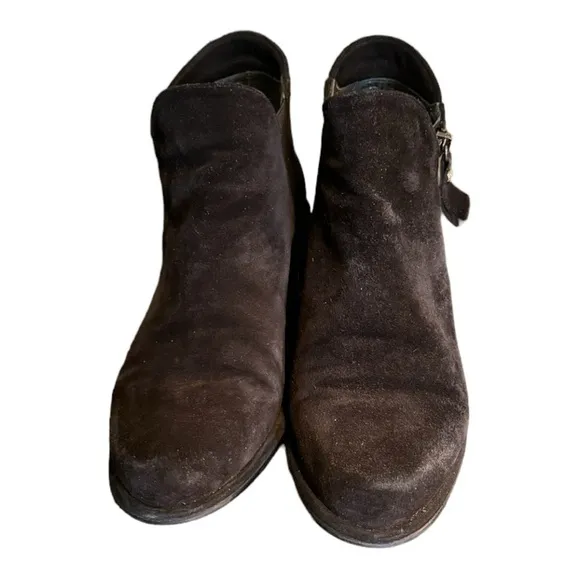 Stuart Weitzman Black Suede Ankle Boots, Size 7