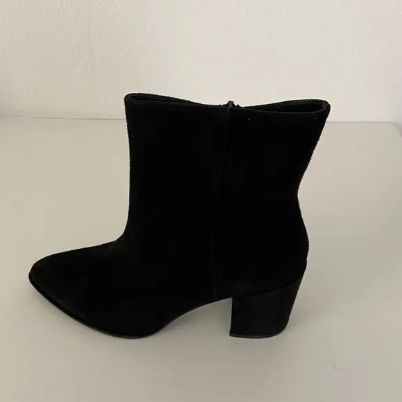 Stuart Weitzman black suede booties
