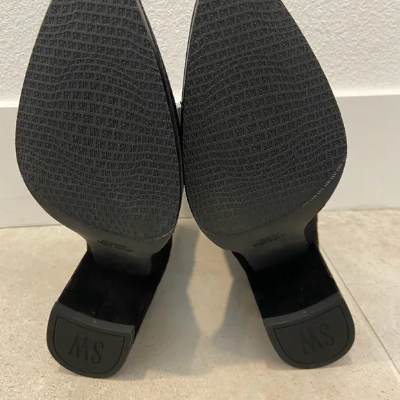 Stuart Weitzman black suede booties