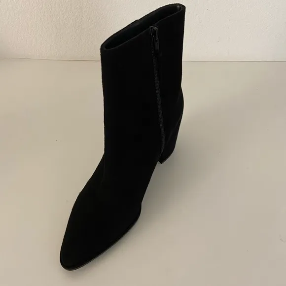 Stuart Weitzman black suede booties