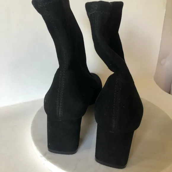 Stuart Weitzman Black Suede Mila Ankle Boots