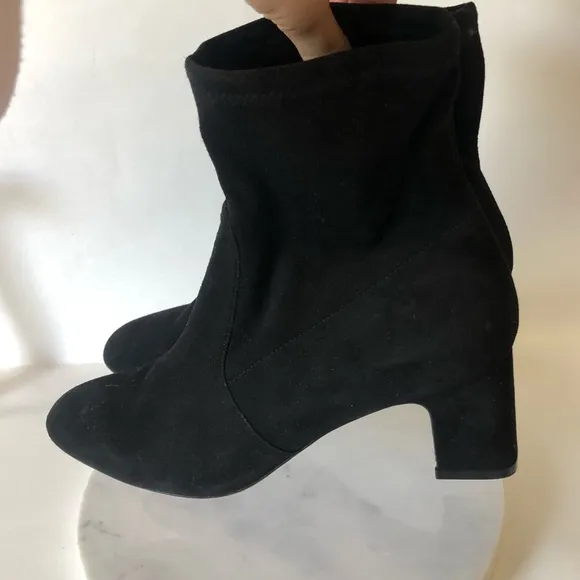 Stuart Weitzman Black Suede Mila Ankle Boots