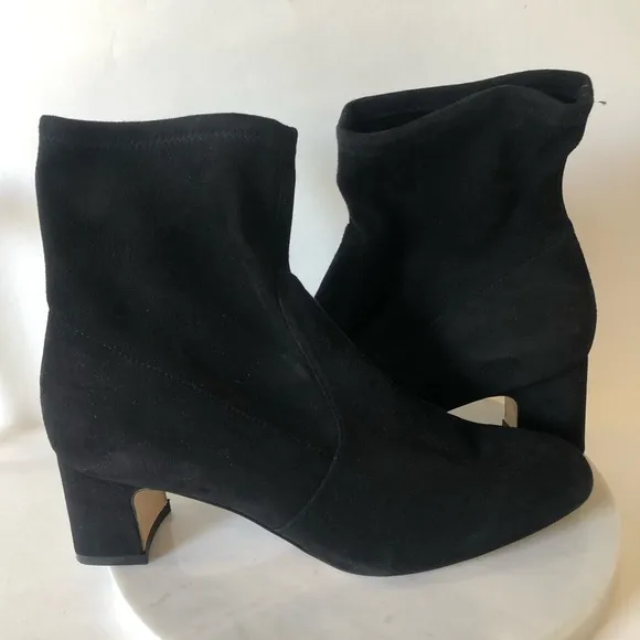 Stuart Weitzman Black Suede Mila Ankle Boots