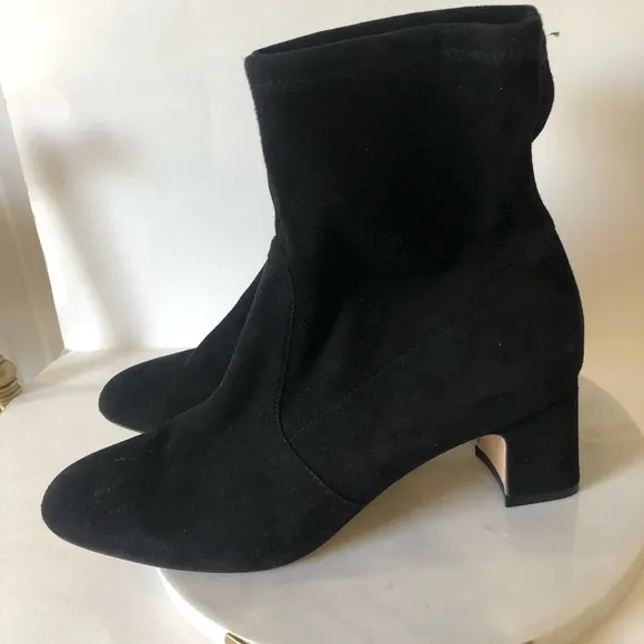 Stuart Weitzman Black Suede Mila Ankle Boots