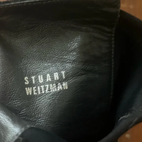 Stuart Weitzman Demi Over the knee black suede high heel boots size 8.5