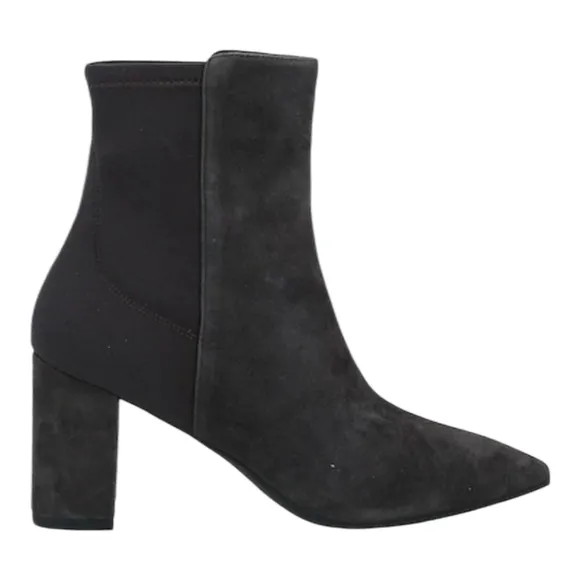 Stuart Weitzman Lonnie 75 Suede Booties, Slate Gray US 5.5 MSRP $575 New