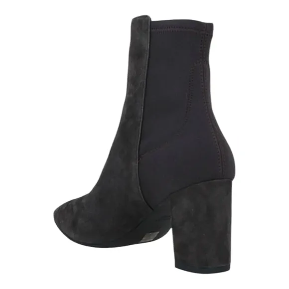 Stuart Weitzman Lonnie 75 Suede Booties, Slate Gray US 5.5 MSRP $575 New