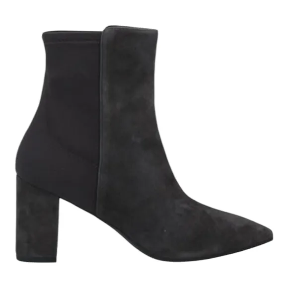 Stuart Weitzman Lonnie 75 Suede Booties, Slate Gray US 5.5 MSRP $575 New