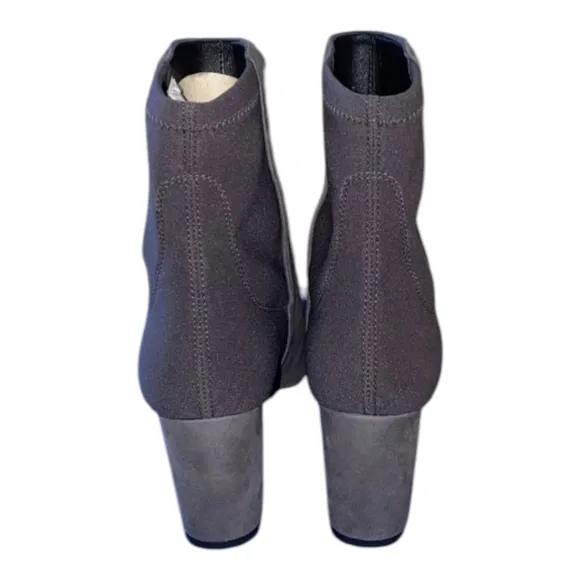 Stuart Weitzman Lonnie 75 Suede Booties, Slate Gray US 5.5 MSRP $575 New
