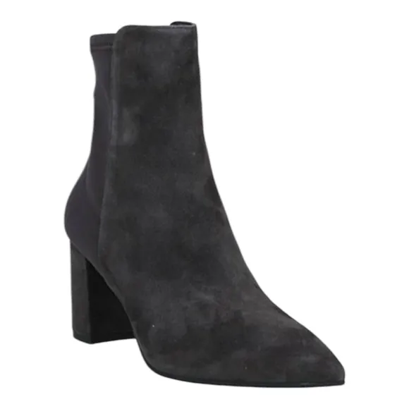 Stuart Weitzman Lonnie 75 Suede Booties, Slate Gray US 5.5 MSRP $575 New