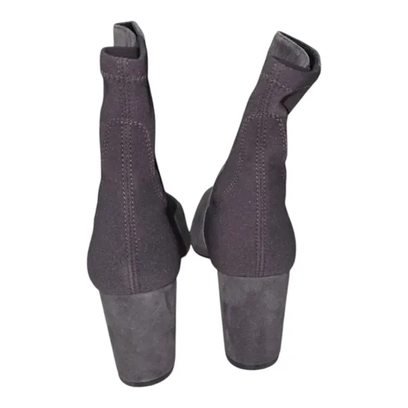 Stuart Weitzman Lonnie 75 Suede Booties, Slate Gray US 5.5 MSRP $575 New