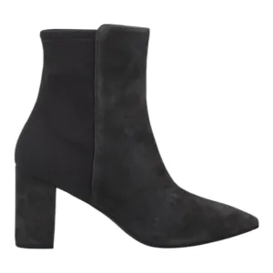 Stuart Weitzman Lonnie 75 Suede Booties, Slate Gray US 5.5 MSRP $575 New