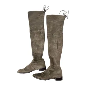 Stuart Weitzman Lowland Light Brown Suede Over the Knee Boots Sz 9.5