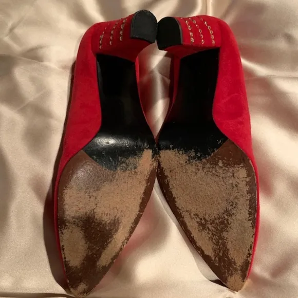 Stuart Weitzman Red Suede Pumps