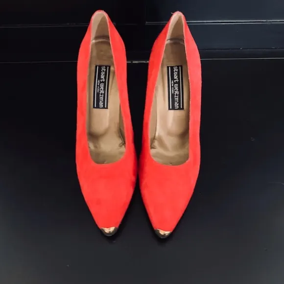 Stuart Weitzman Red Suede Pumps