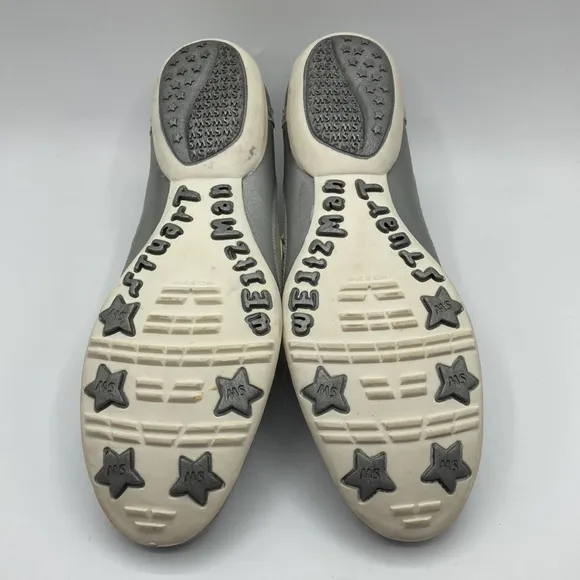 Stuart Weitzman Silver Metallic Mesh Bling Sneaker Shoes Women's Size 10