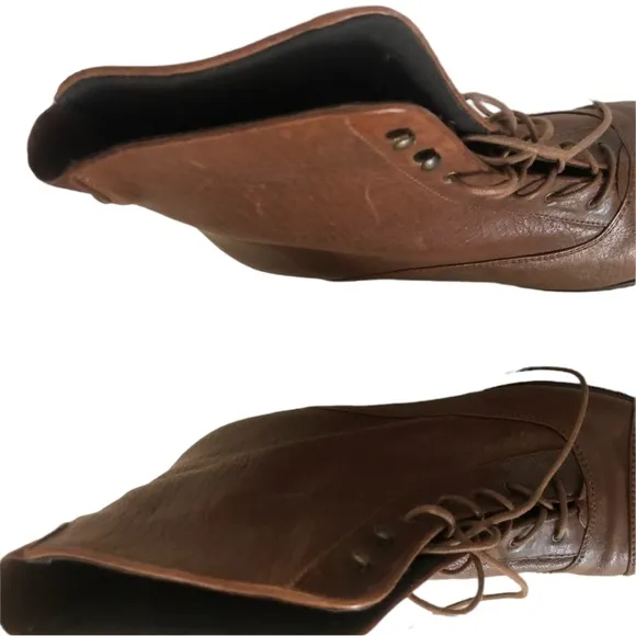 STUART WEITZMAN SIZE 11  Brown Leather lace up boots  Rubber Sole