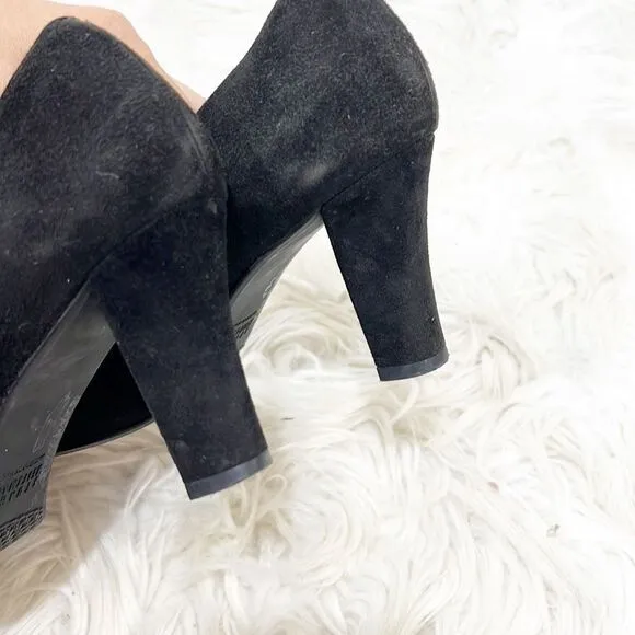 Stuart Weitzman Black Suede Ankle Booties 10