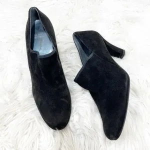 Stuart Weitzman Black Suede Ankle Booties 10