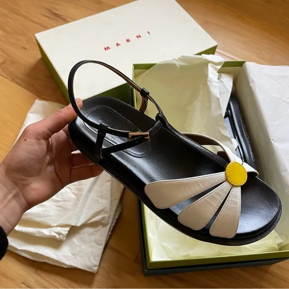 Stylish Black and White Sandals