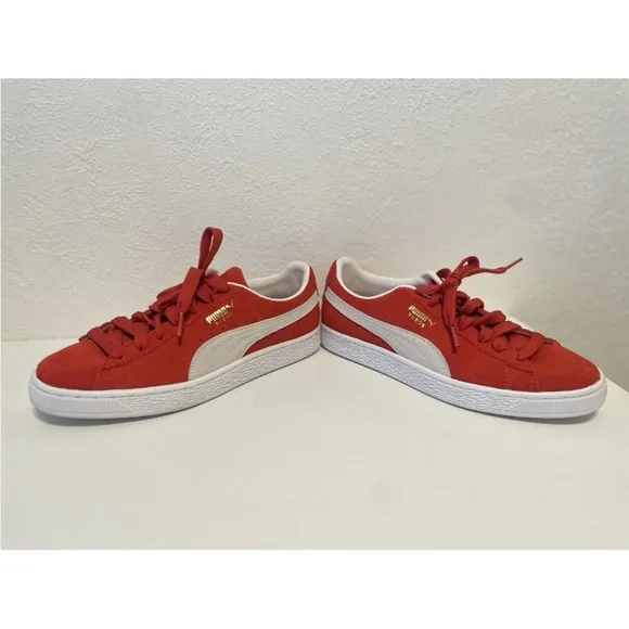 Suede Classic XXI Women's Size 7.5 Red White Sneakers Style 381410_02 Shoes