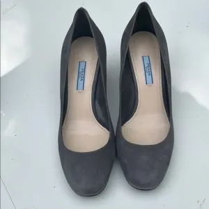 suede prada pumps