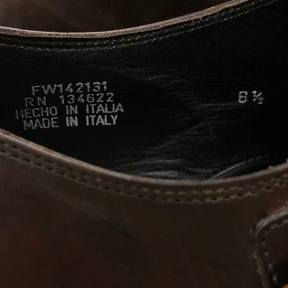 Suitsupply Mens Size 8.5 Dress Shoes Double Monk Strap Calf Leather *TINY FLAW
