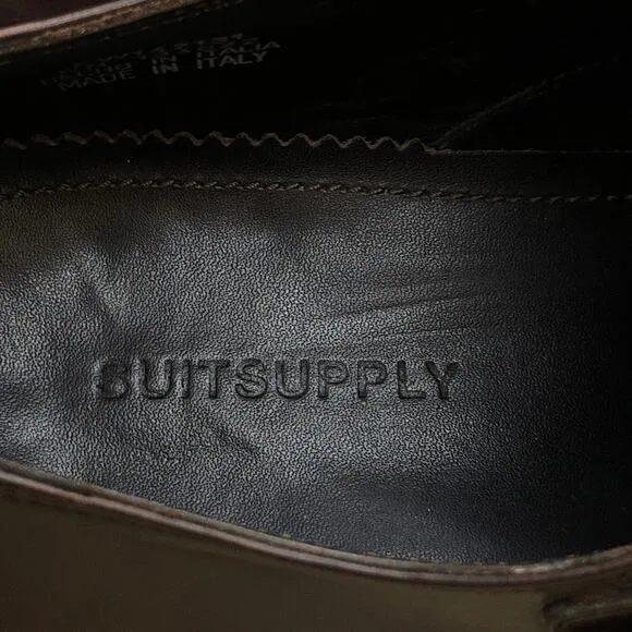 Suitsupply Mens Size 8.5 Dress Shoes Double Monk Strap Calf Leather *TINY FLAW
