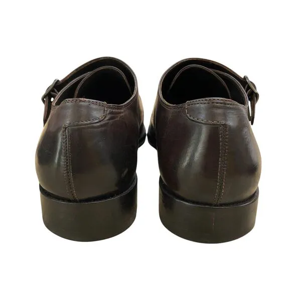 Suitsupply Mens Size 8.5 Dress Shoes Double Monk Strap Calf Leather *TINY FLAW