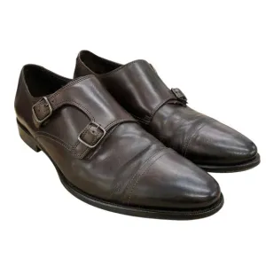 Suitsupply Mens Size 8.5 Dress Shoes Double Monk Strap Calf Leather *TINY FLAW