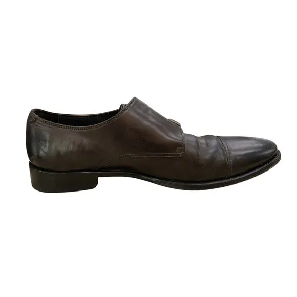 Suitsupply Mens Size 8.5 Dress Shoes Double Monk Strap Calf Leather *TINY FLAW