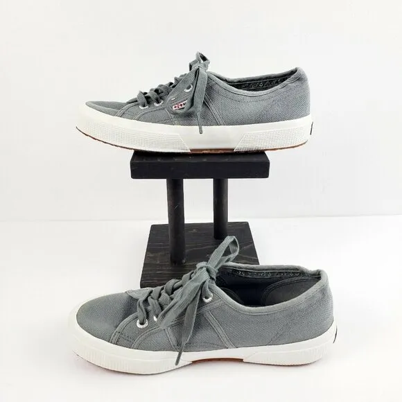Superga Unisex Gray Cotu Classic S000010-M38 Sneakers Women's 7 Men's 5.5 LOOK!
