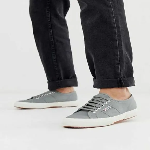Superga Unisex Gray Cotu Classic S000010-M38 Sneakers Women's 7 Men's 5.5 LOOK!