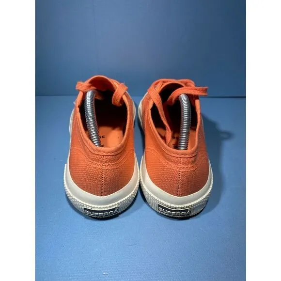 Superga Women's Size 6 US Coral Lace Up Low Top Lace Up Canvas  Shoes M 4,5