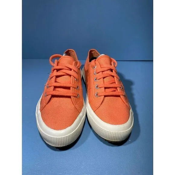 Superga Women's Size 6 US Coral Lace Up Low Top Lace Up Canvas  Shoes M 4,5