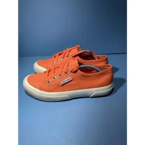 Superga Women's Size 6 US Coral Lace Up Low Top Lace Up Canvas  Shoes M 4,5