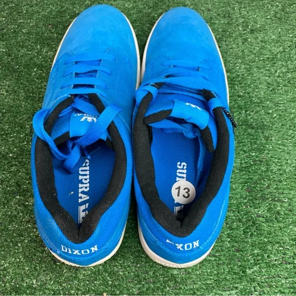SUPRA Antwuan Dixon Blue Suede Sneakers Low Skate Shoes Men’s Size 13 - NEW