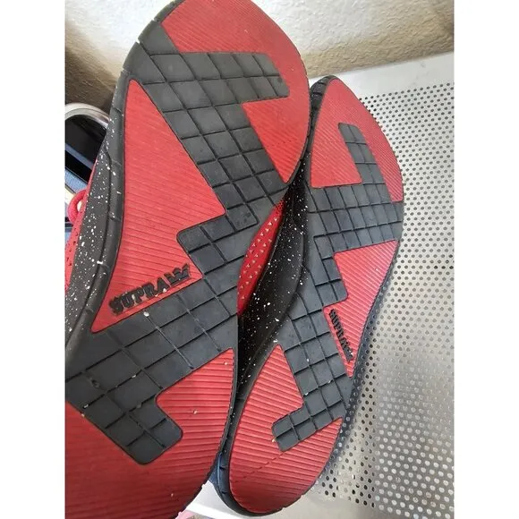 Supra Scissor Red Athletic Sneakers Shoes Men's Size 9.5