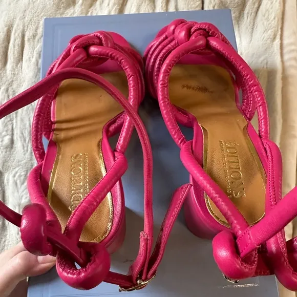 Sézane High Déborah Sandals in Pink | Size 8