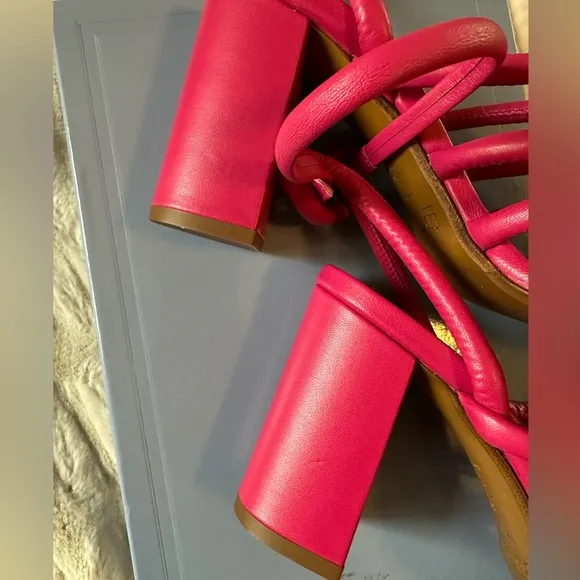 Sézane High Déborah Sandals in Pink | Size 8