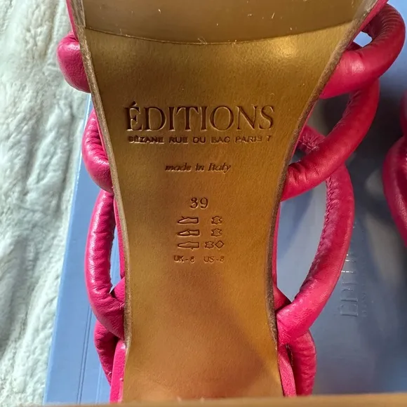 Sézane High Déborah Sandals in Pink | Size 8