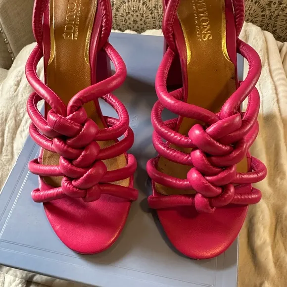 Sézane High Déborah Sandals in Pink | Size 8