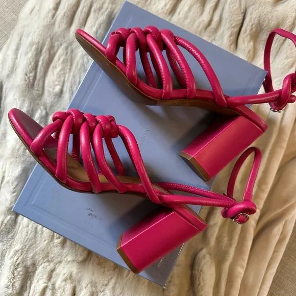 Sézane High Déborah Sandals in Pink | Size 8