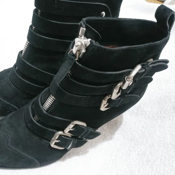 Tabitha Simmons Harley Suede Wedge Buckle Bootie