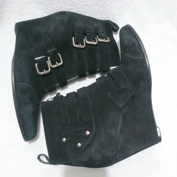 Tabitha Simmons Harley Suede Wedge Buckle Bootie
