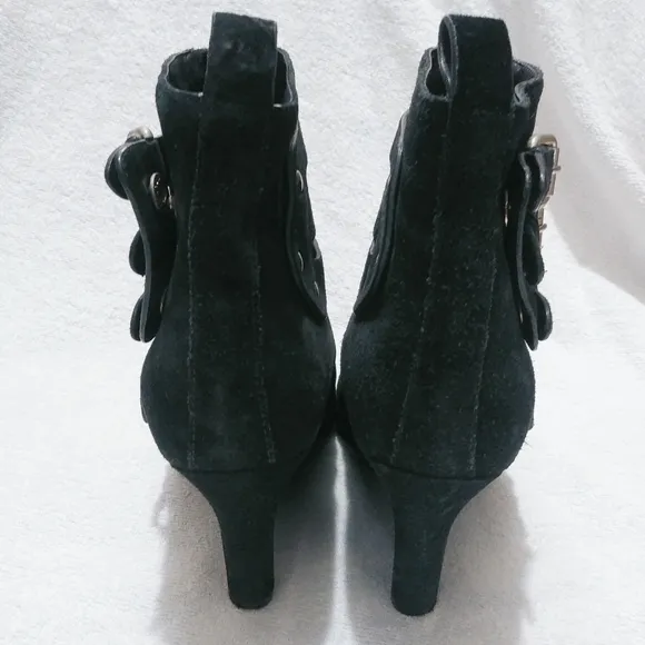Tabitha Simmons Harley Suede Wedge Buckle Bootie