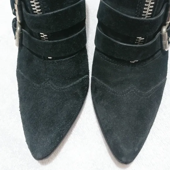 Tabitha Simmons Harley Suede Wedge Buckle Bootie