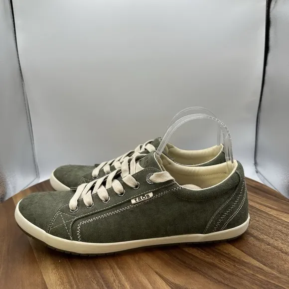 Taos Star Canvas Sneaker Shoes Low Top Lace Up Comfort Casual Green Women's 11