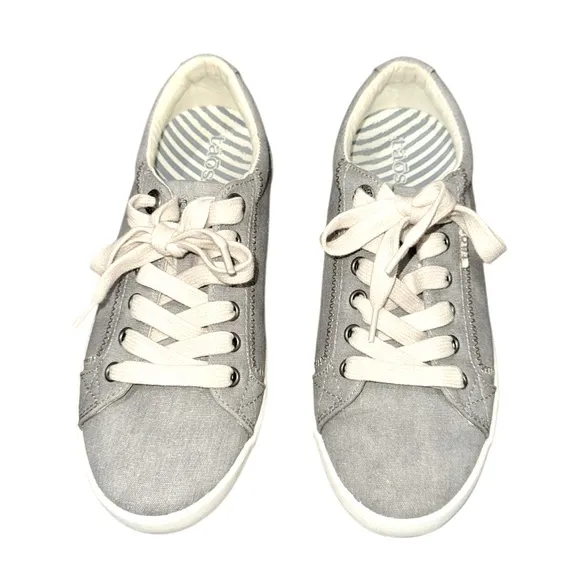 TAOS Star Lace-up Canvas Shoes Sneakers Gray