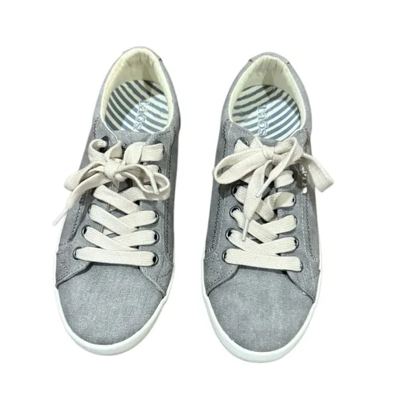 TAOS Star Lace-up Canvas Shoes Sneakers Gray